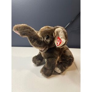 Ty Beanie Buddies Trumpet Elephant Plush 14" Brown w/ Tags